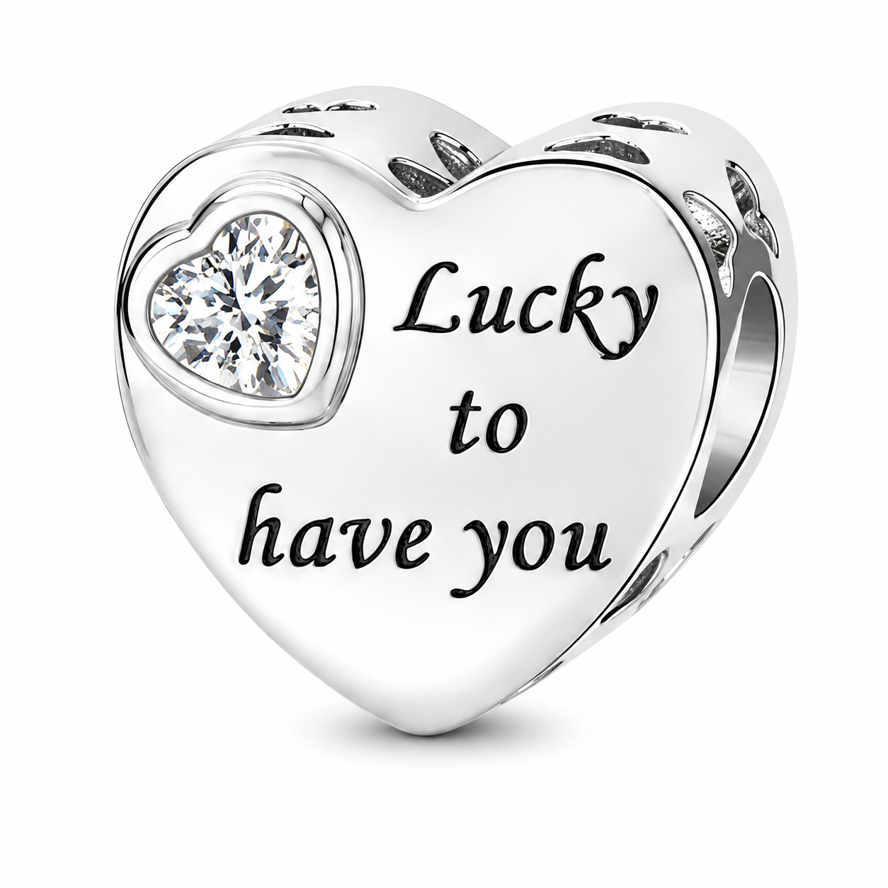 Personalized Photo & Engraved Birthstone Heart Charm