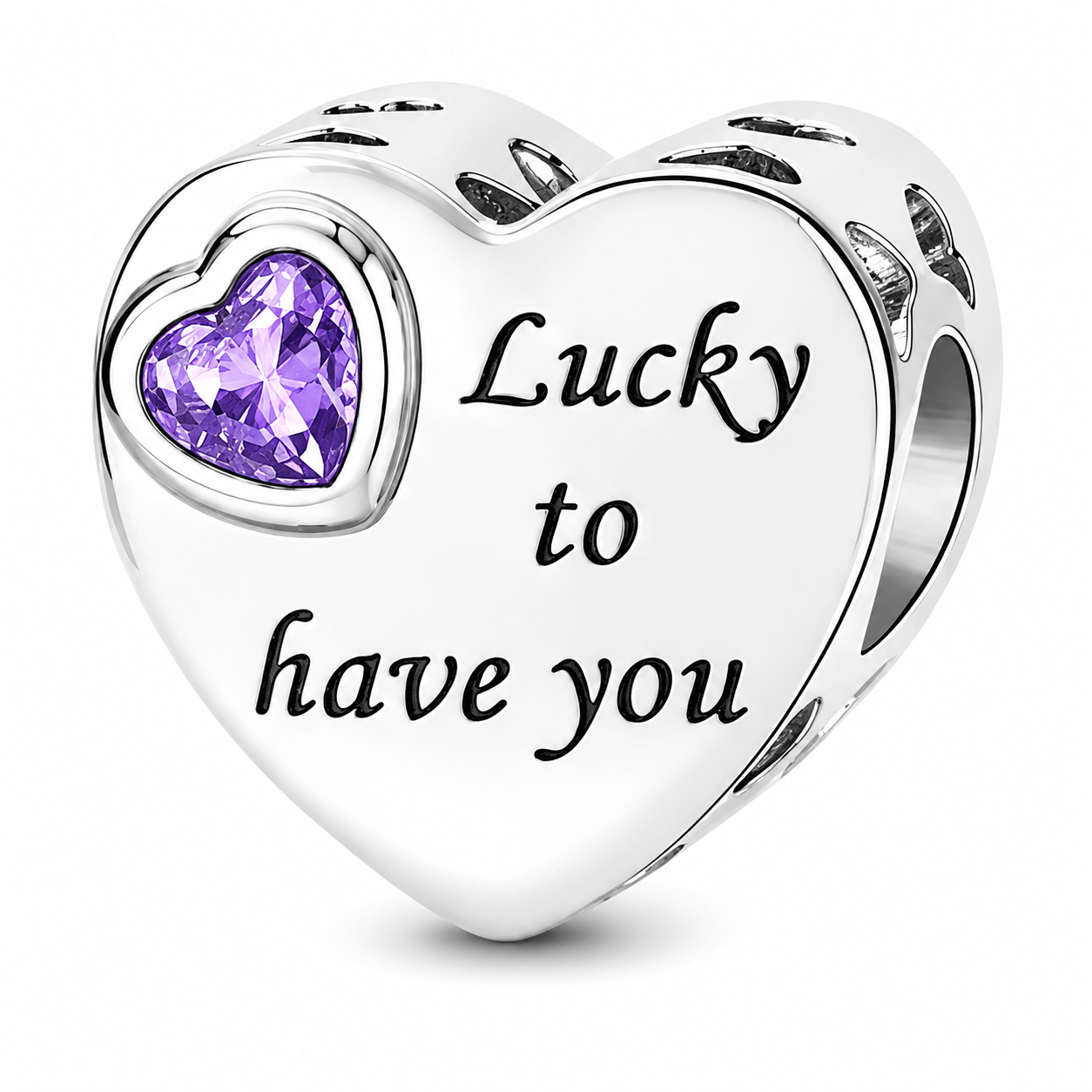 Personalized Photo & Engraved Birthstone Heart Charm