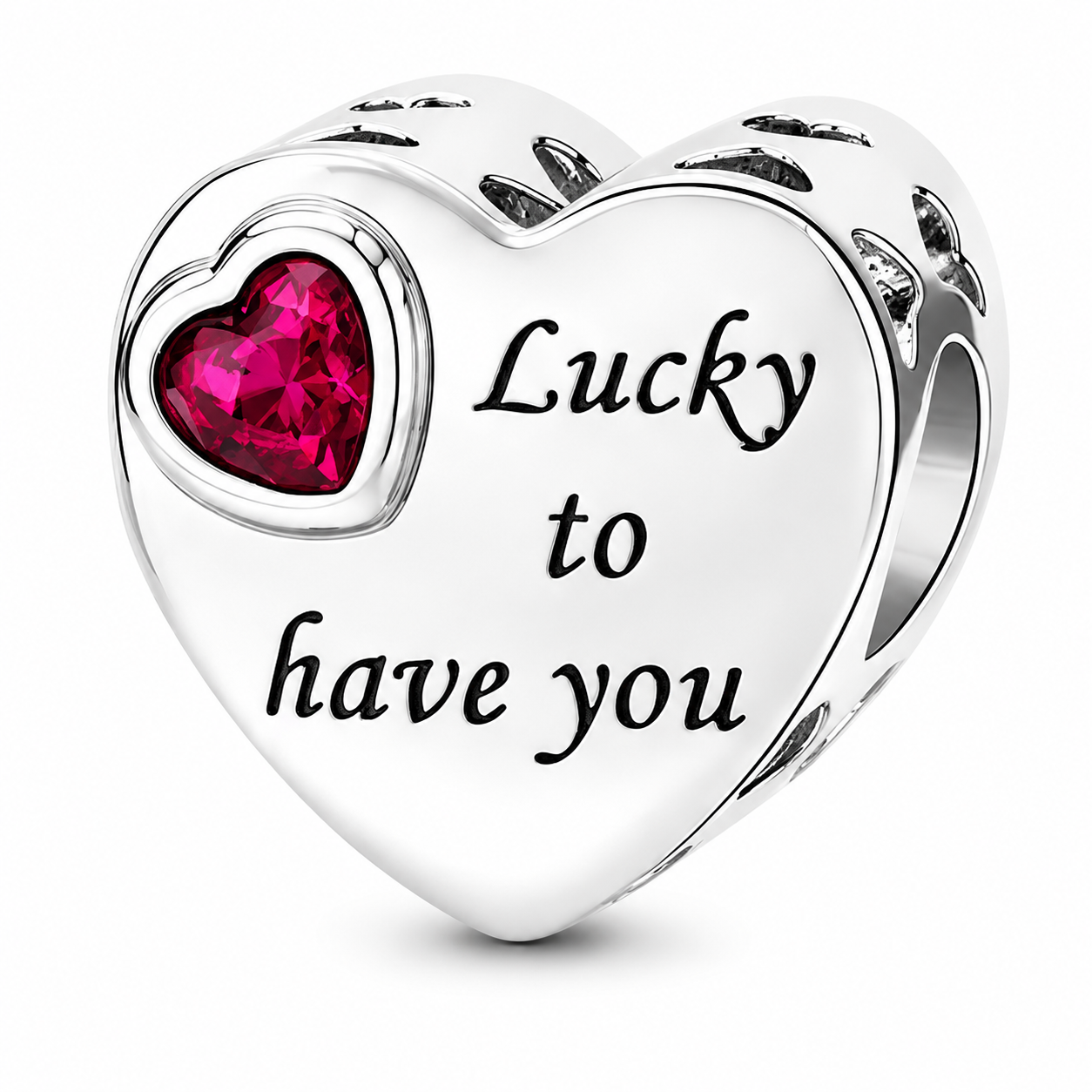 Personalized Photo & Engraved Birthstone Heart Charm