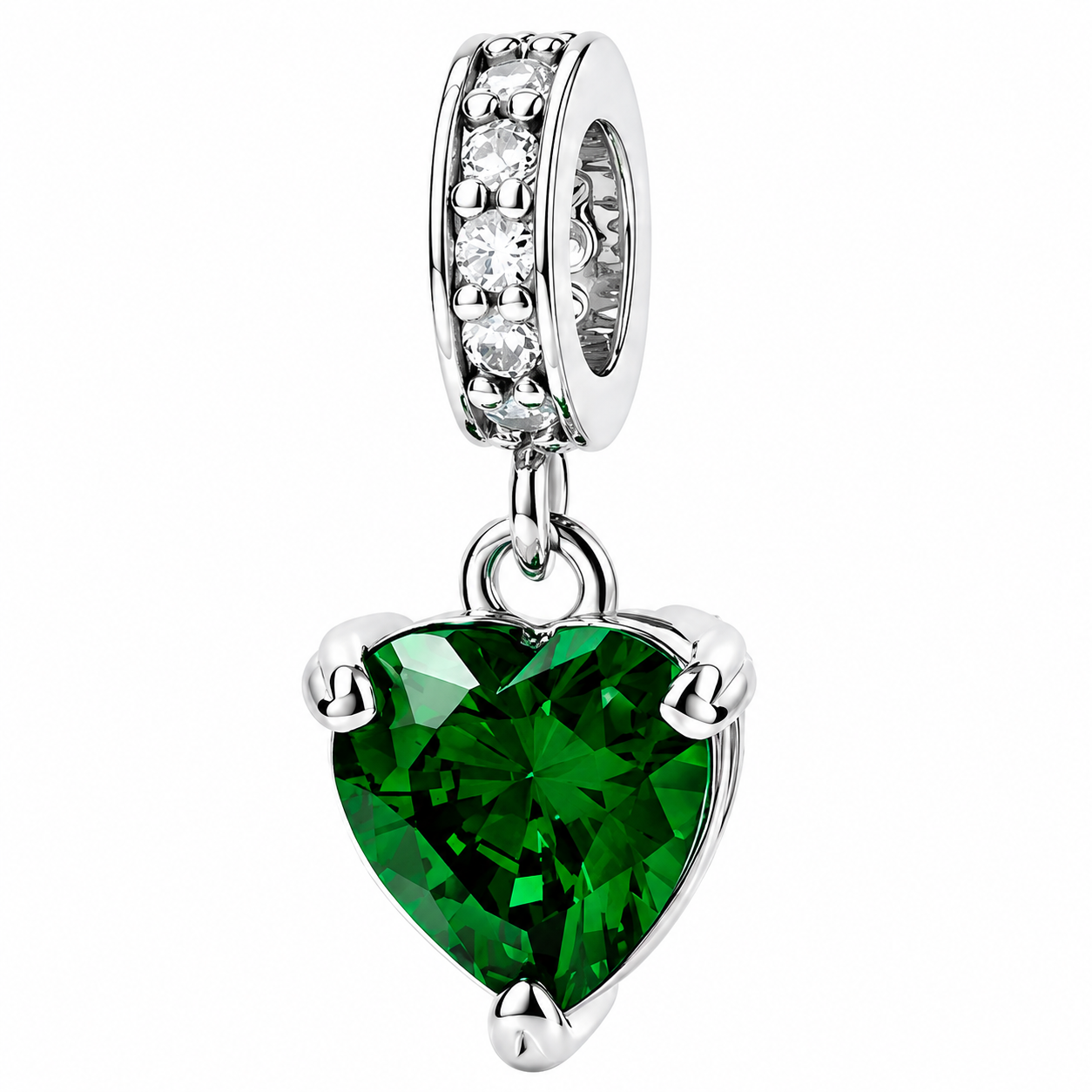 Heart Birthstone Dangle Charm