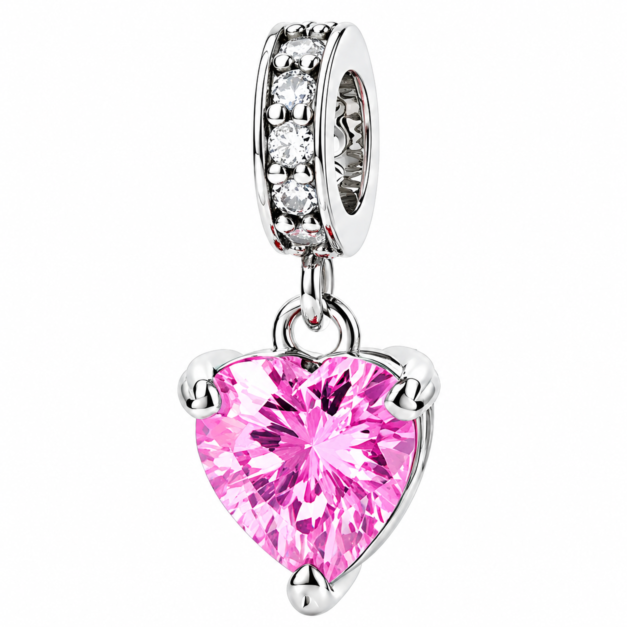 Heart Birthstone Dangle Charm