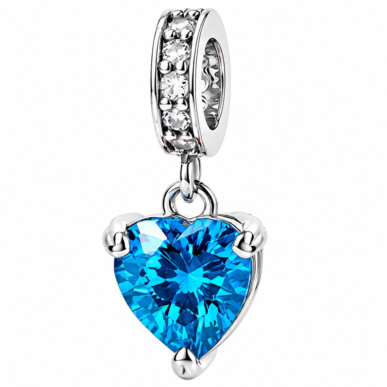 Heart Birthstone Dangle Charm