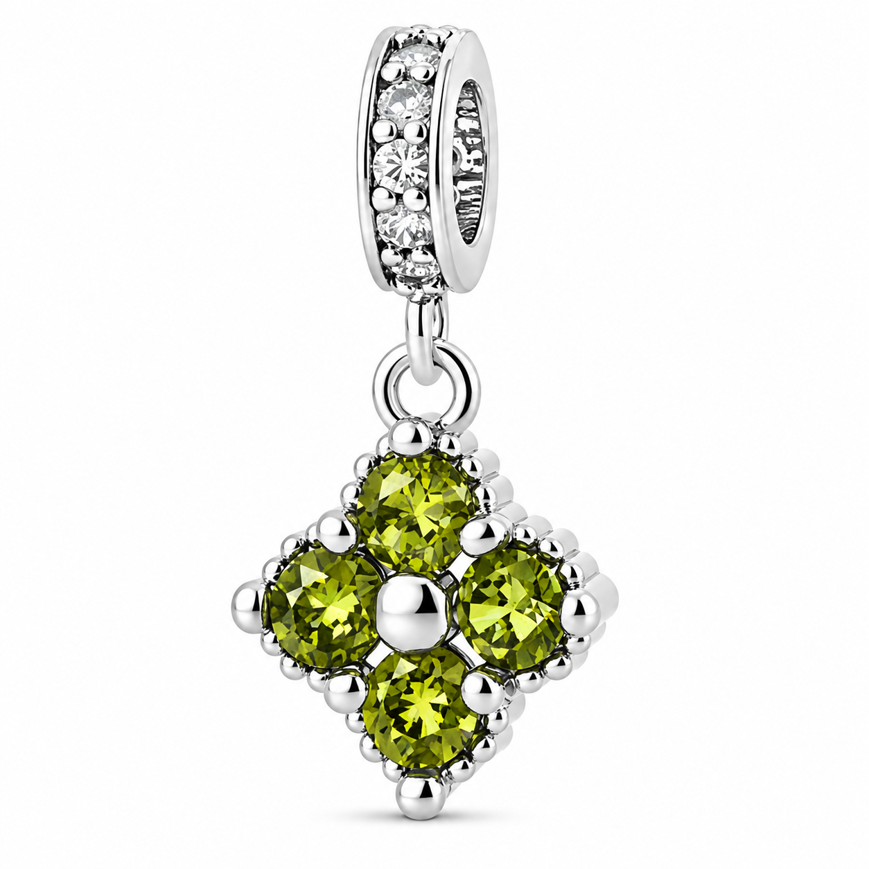 Birthstone Blossom Flower Dangle Charm