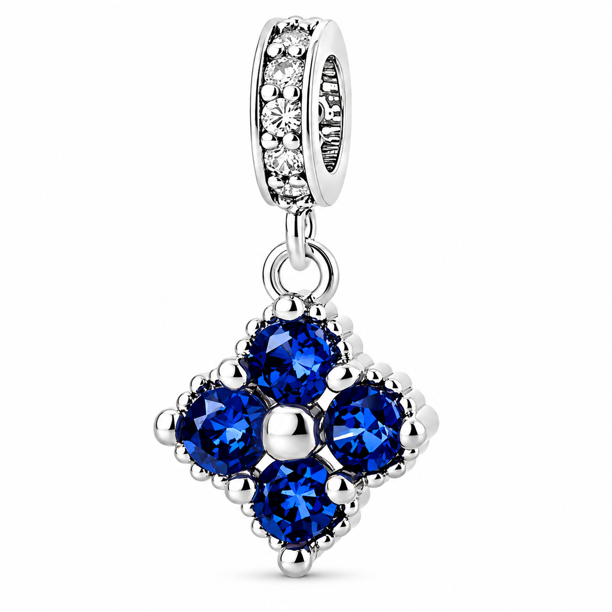 Birthstone Blossom Flower Dangle Charm