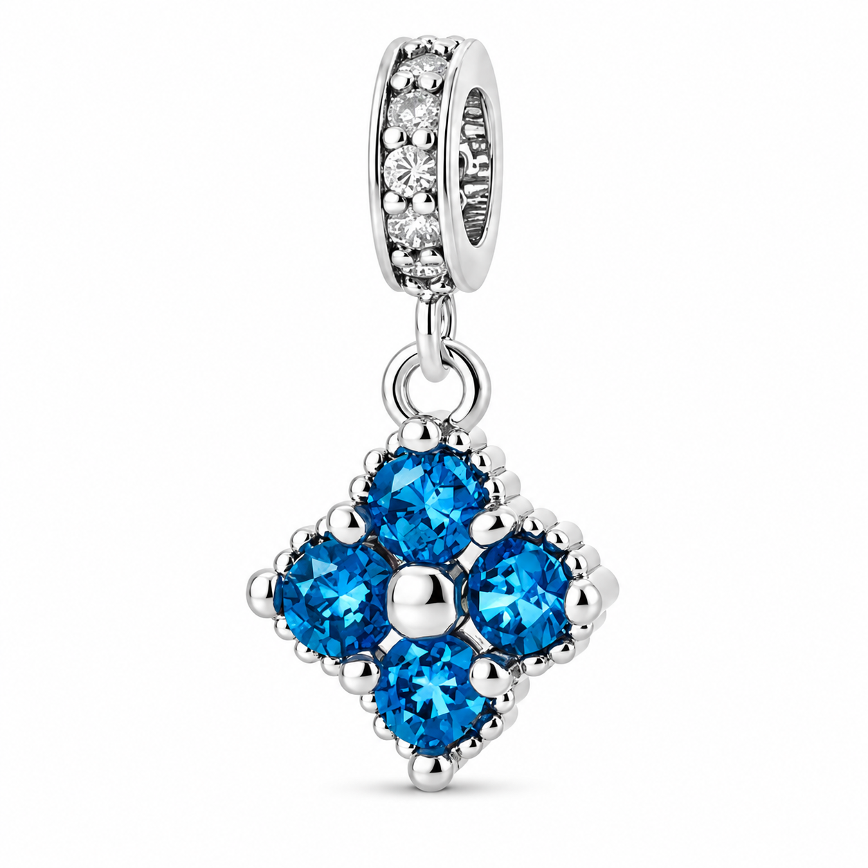Birthstone Blossom Flower Dangle Charm