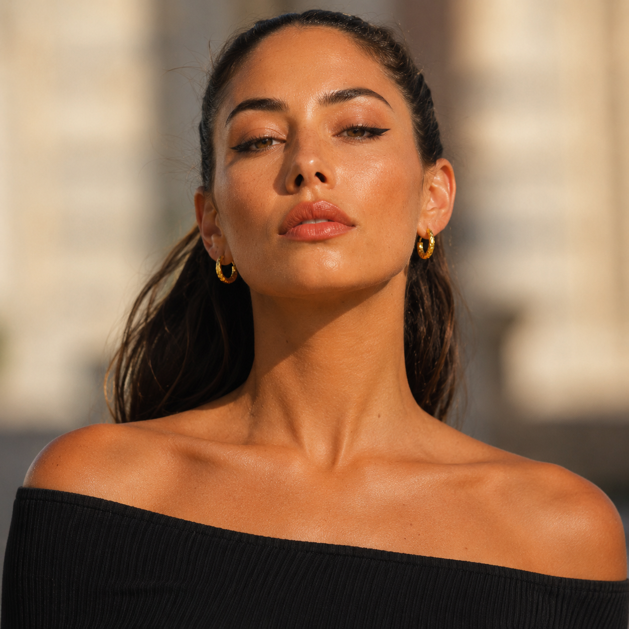 Livia Oval Hoop Earrings