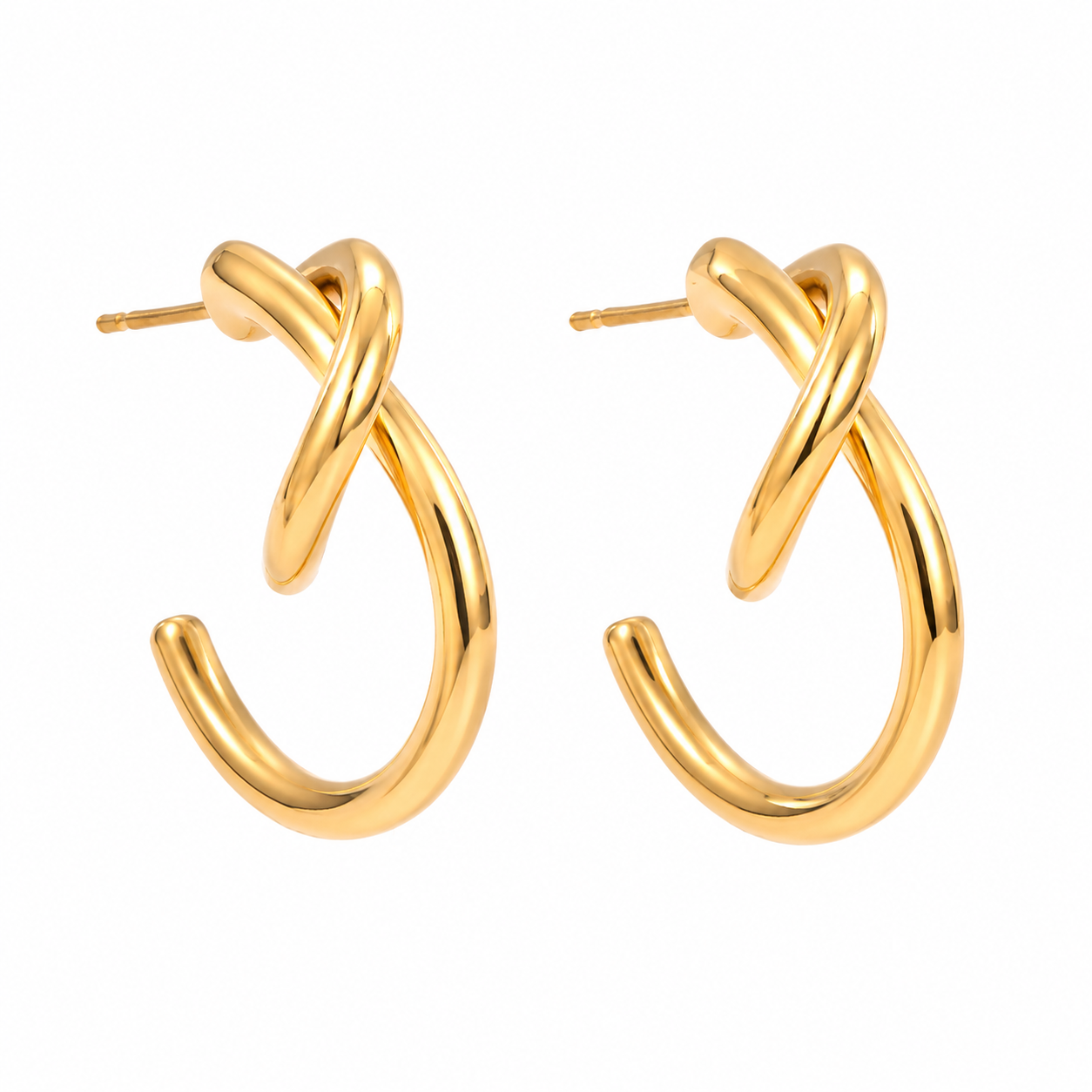 Mila Twist Hoop Earrings
