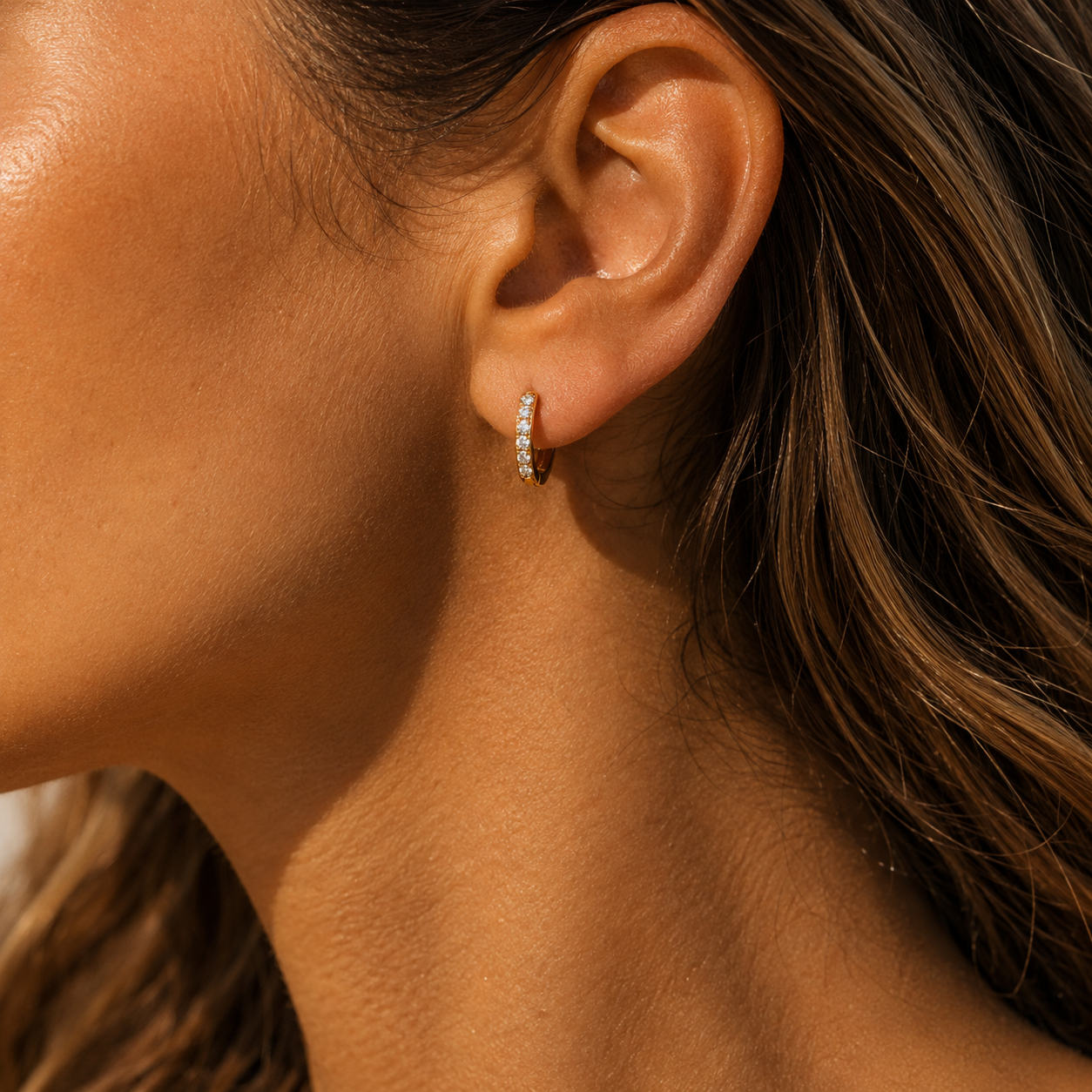 Aveline Pavé Hoop Earrings