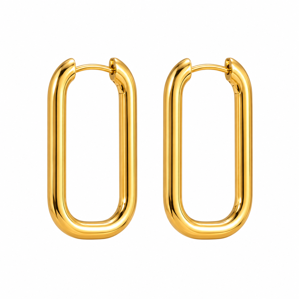 Luna Oval Hoop Earrings