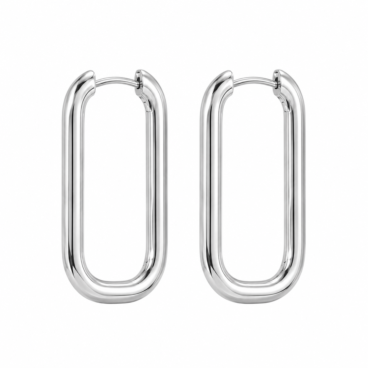 Luna Oval Hoop Earrings