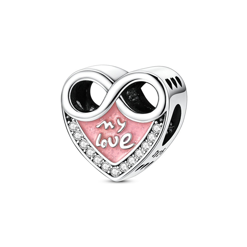 My Love Infinity Heart Charm