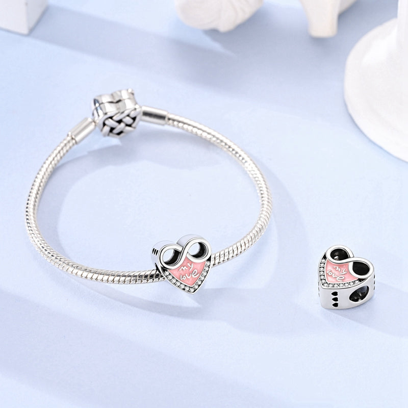 My Love Infinity Heart Charm