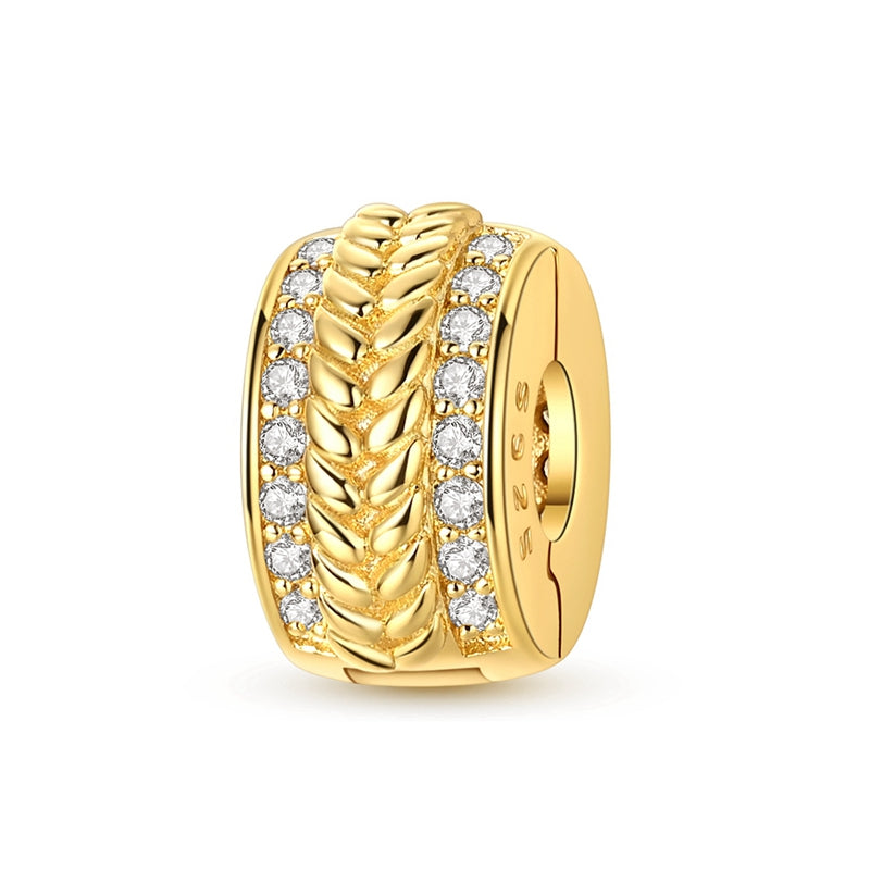 Golden Good Luck Sparkling Clip Charm