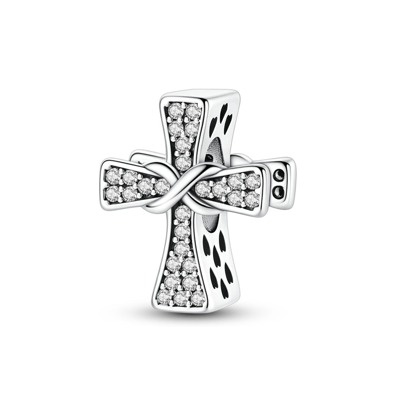 Infinity Cross Crystal Charm