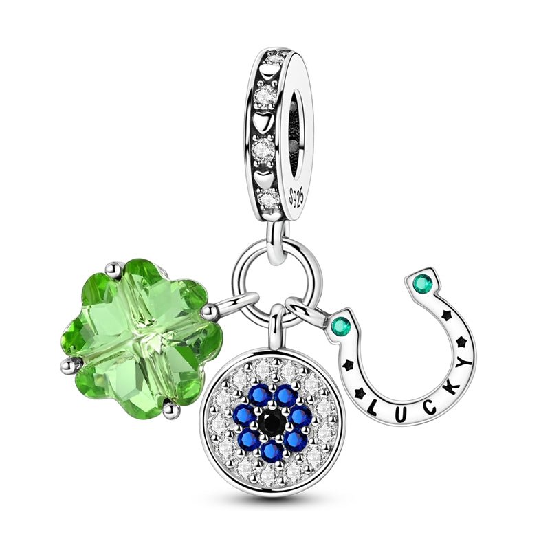 Lucky Four-Leaf Clover Dangle Charm