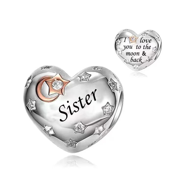 Sister Heart Charm