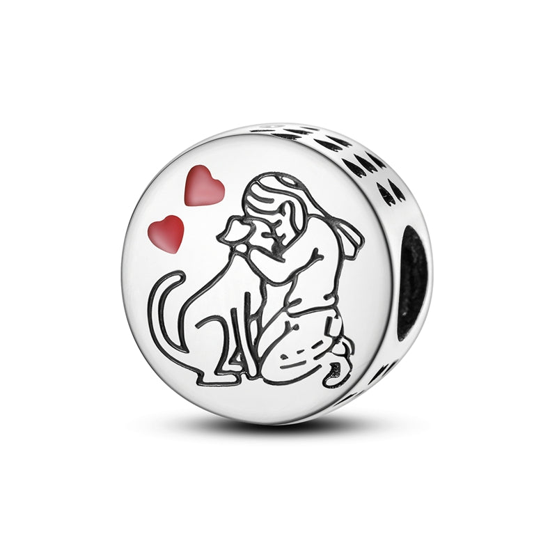 A Dog Knows Love Engraved Charm