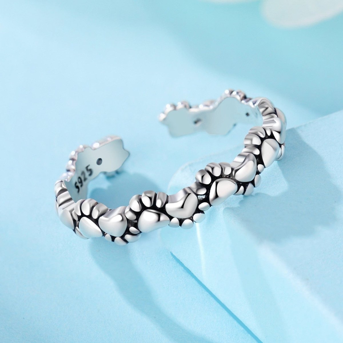 Pangama Jewelry Adorable Paws Sterling Adjustable Ring
