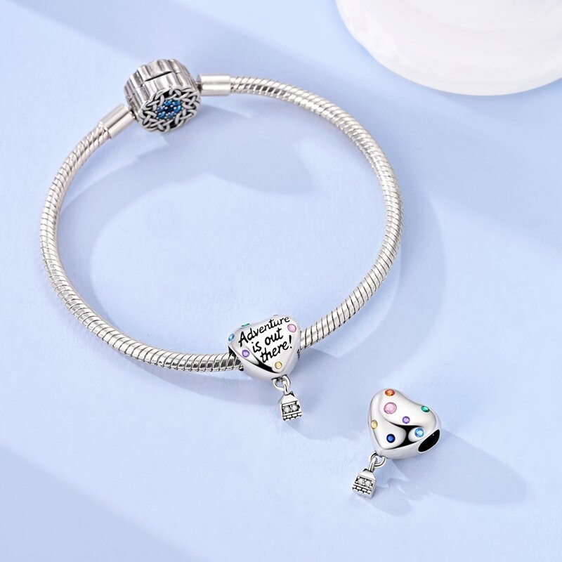 Pangama Jewelry Adventure Is Out There Heart & Balloon Dangle Charm