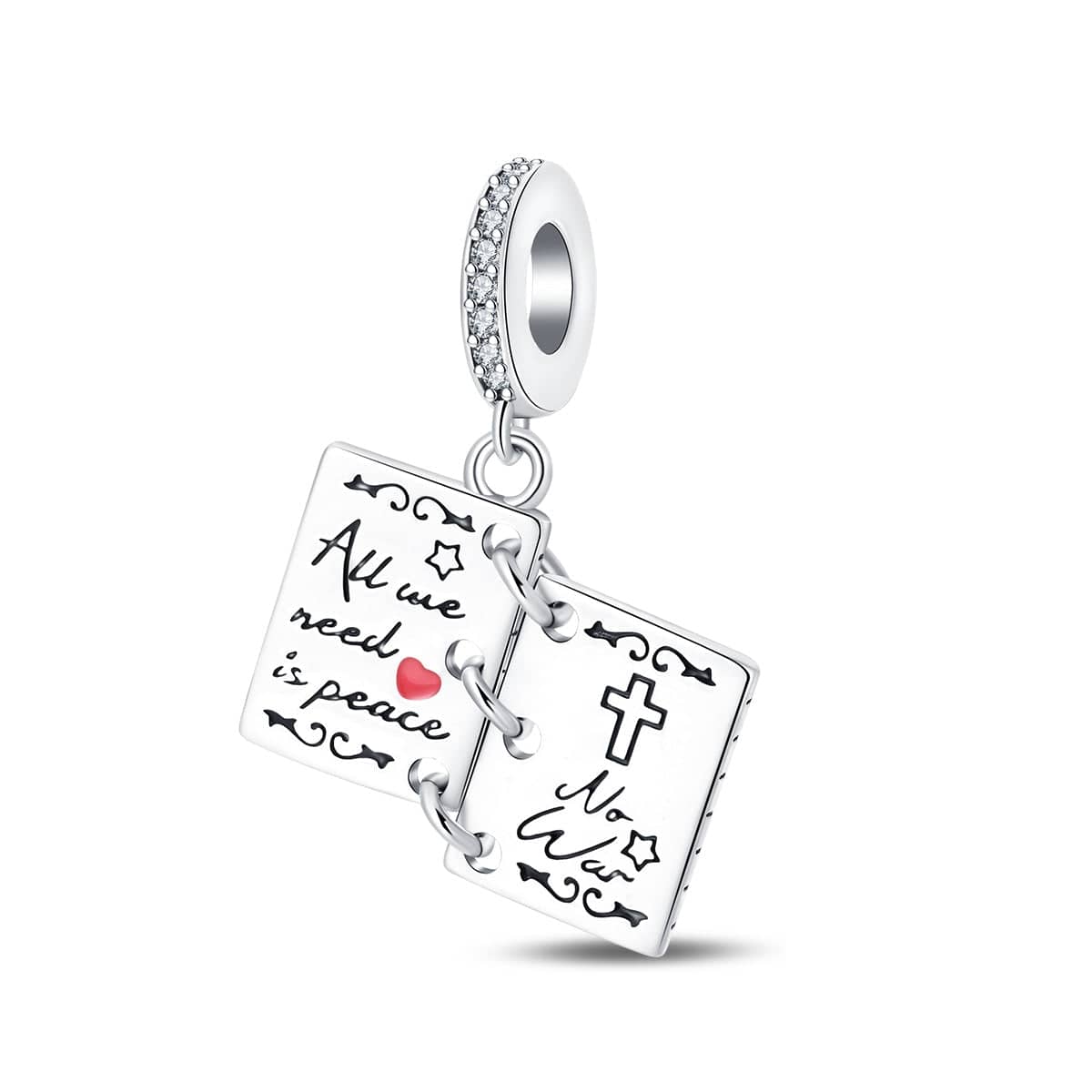Pangama Jewelry All We Need is Peace Book Charm