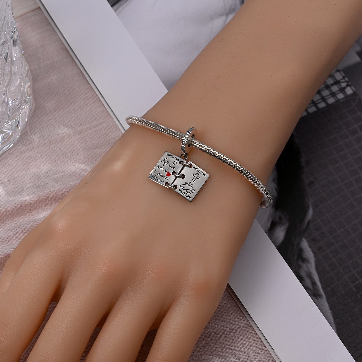 Pangama Jewelry All We Need is Peace Book Charm