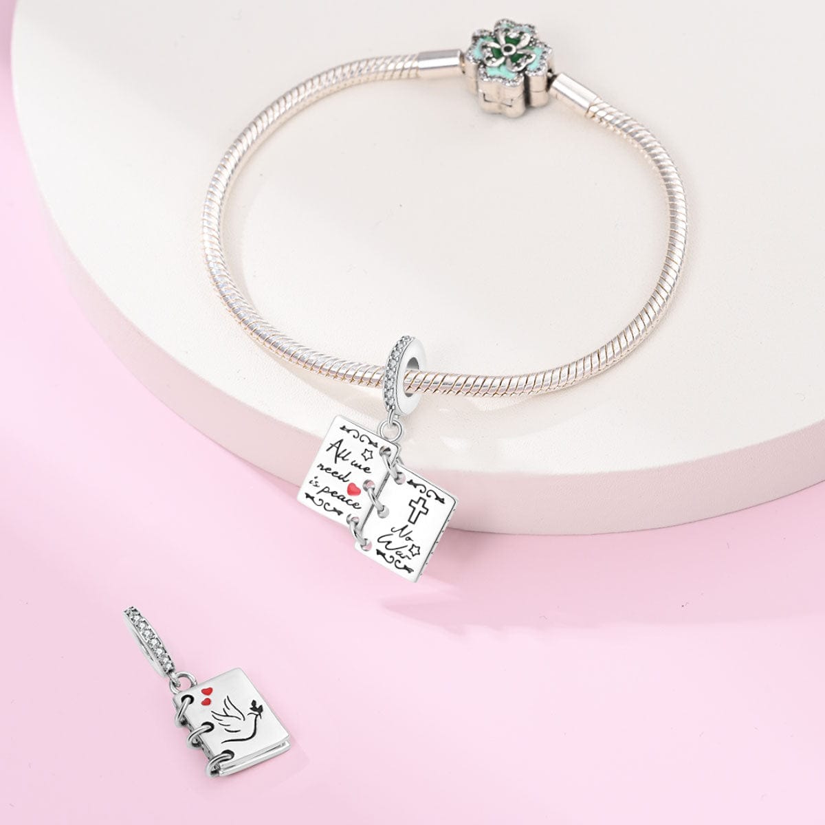 Pangama Jewelry All We Need is Peace Book Charm