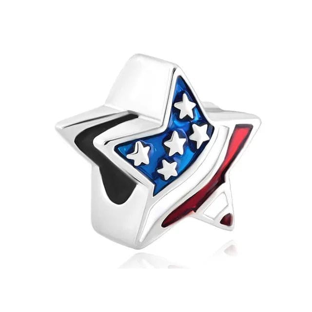 Pangama Jewelry American Patriotic Star Charm