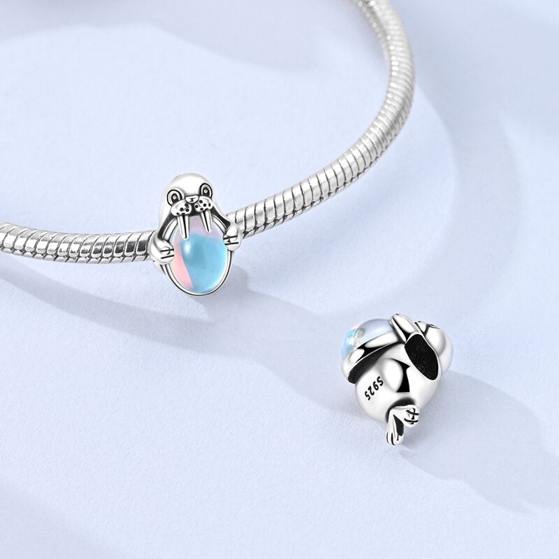 Pangama Jewelry Arctic Walrus Opal Glow Charm