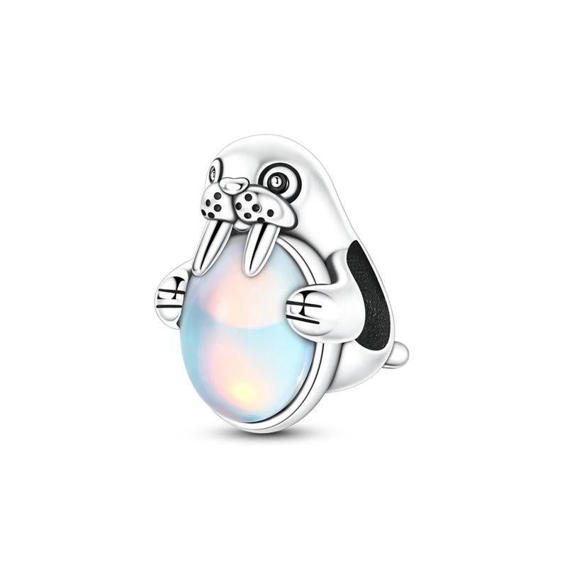 Pangama Jewelry Arctic Walrus Opal Glow Charm