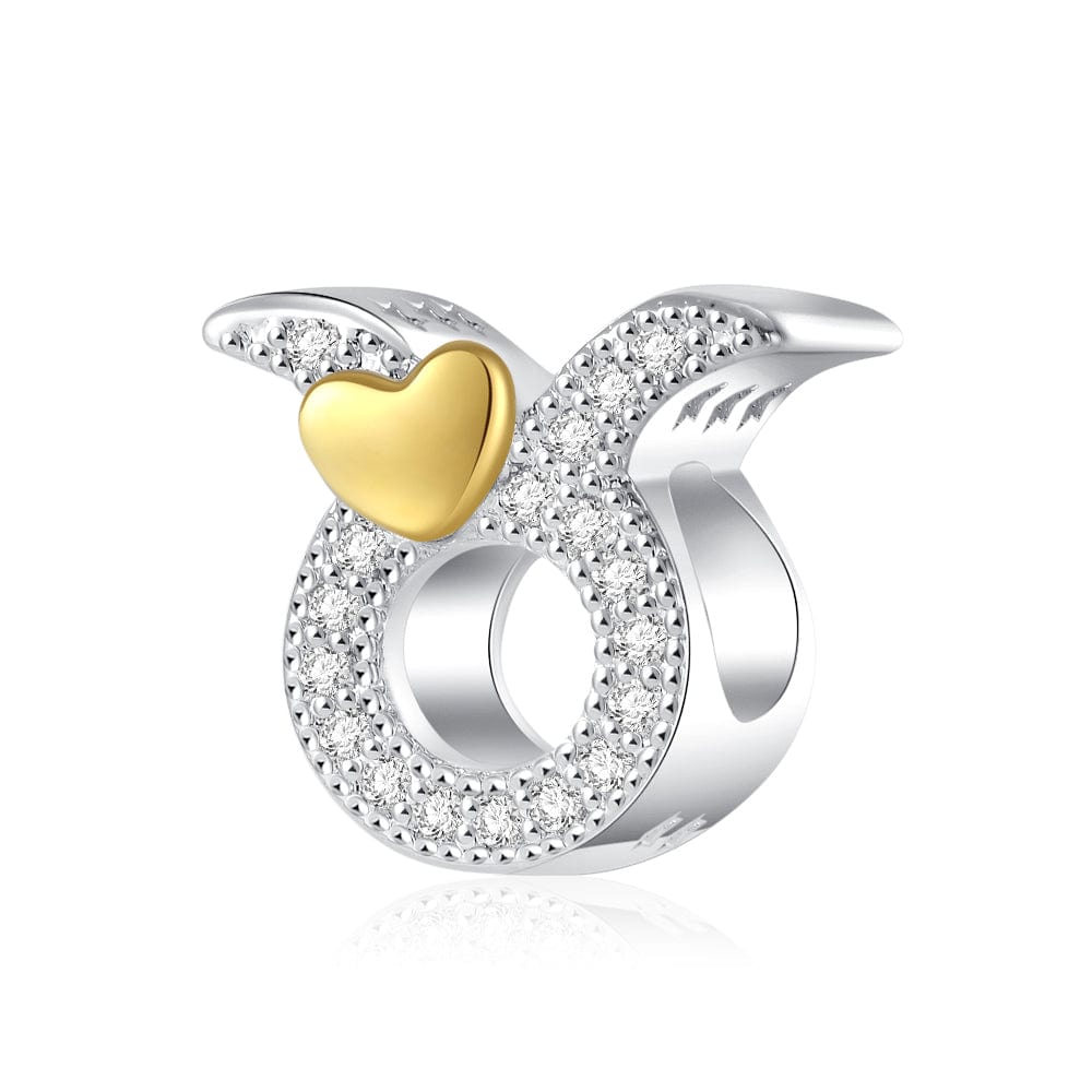 Pangama Jewelry Gold Heart & Pavé Crystals Astrology Signs Zodiac Constellation Charms