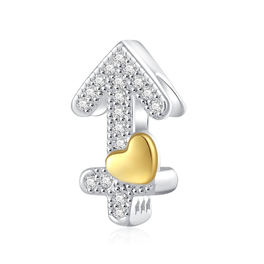 Pangama Jewelry Gold Heart & Pavé Crystals Astrology Signs Zodiac Constellation Charms