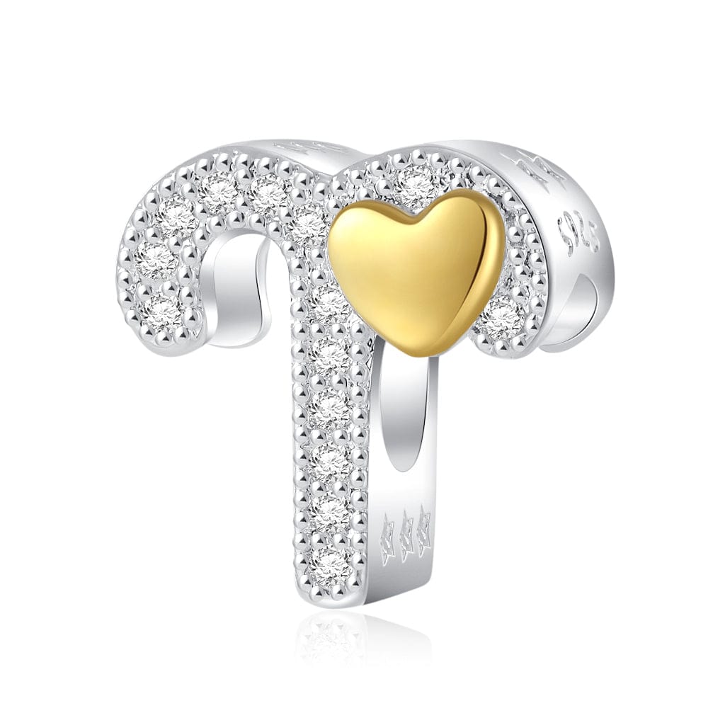 Pangama Jewelry Gold Heart & Pavé Crystals Astrology Signs Zodiac Constellation Charms