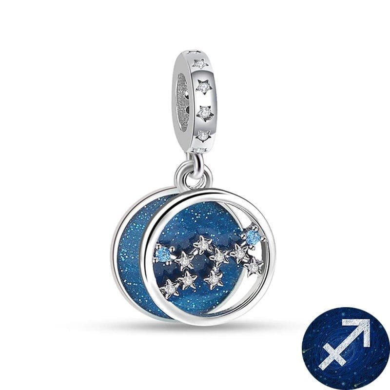 Pangama Jewelry Blue Galaxy Astrology Signs Zodiac Constellation Charms