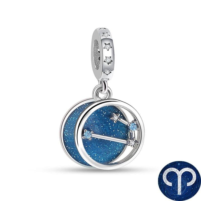 Pangama Jewelry Blue Galaxy Astrology Signs Zodiac Constellation Charms