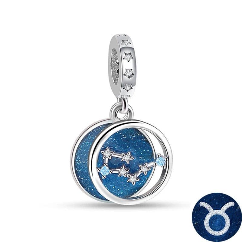Pangama Jewelry Blue Galaxy Astrology Signs Zodiac Constellation Charms