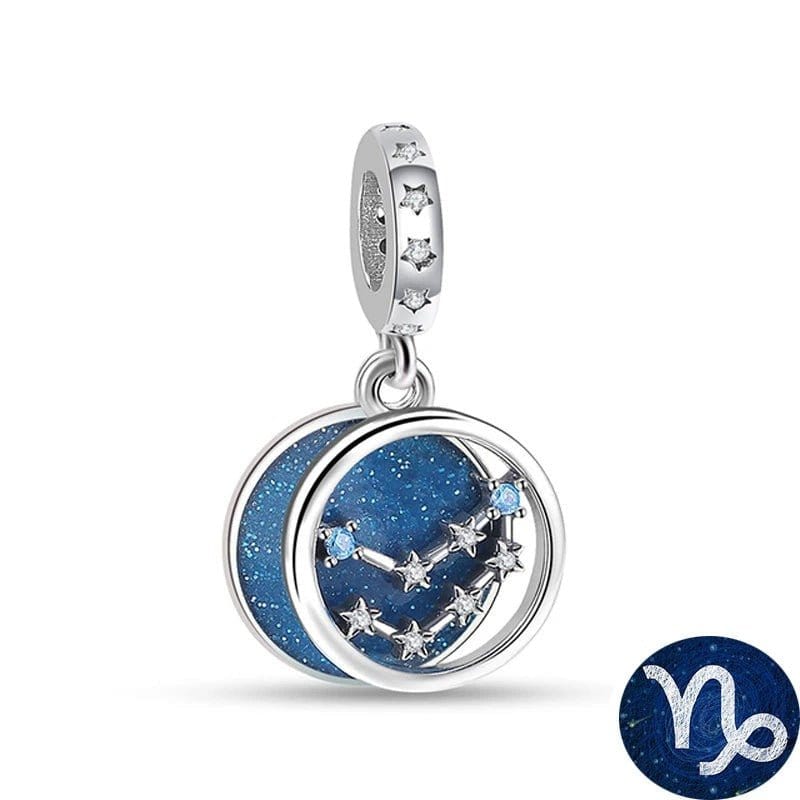 Pangama Jewelry Blue Galaxy Astrology Signs Zodiac Constellation Charms
