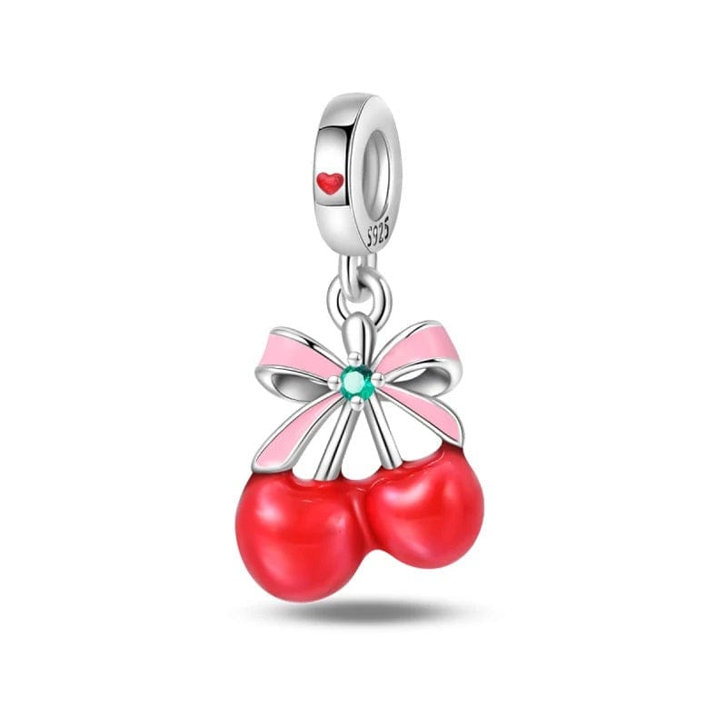 Pangama Jewelry Asymmetrical Cherry Fruit Dangle Charm