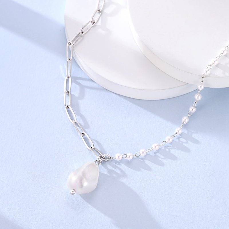 Pangama Jewelry Asymmetrical Pearl Pendant Necklace