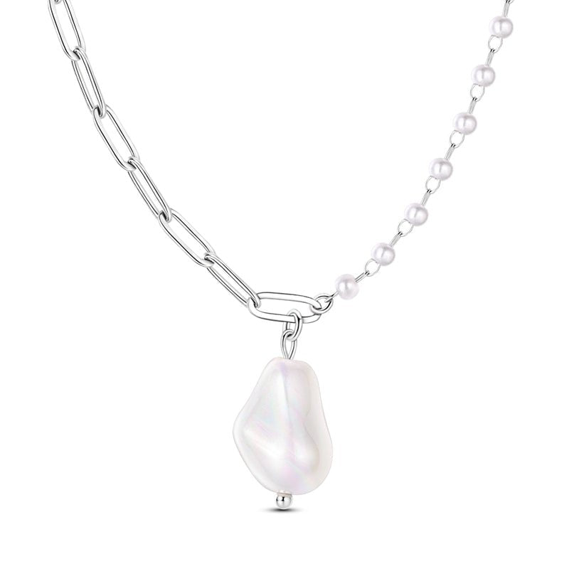 Pangama Jewelry Asymmetrical Pearl Pendant Necklace