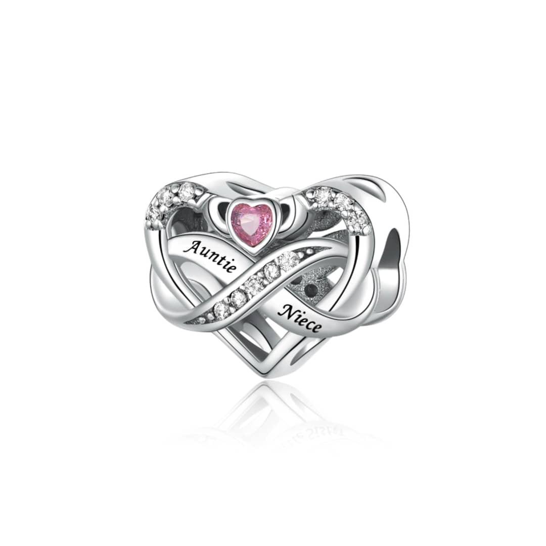 Pangama Jewelry Auntie Niece Heart Infinity Charm