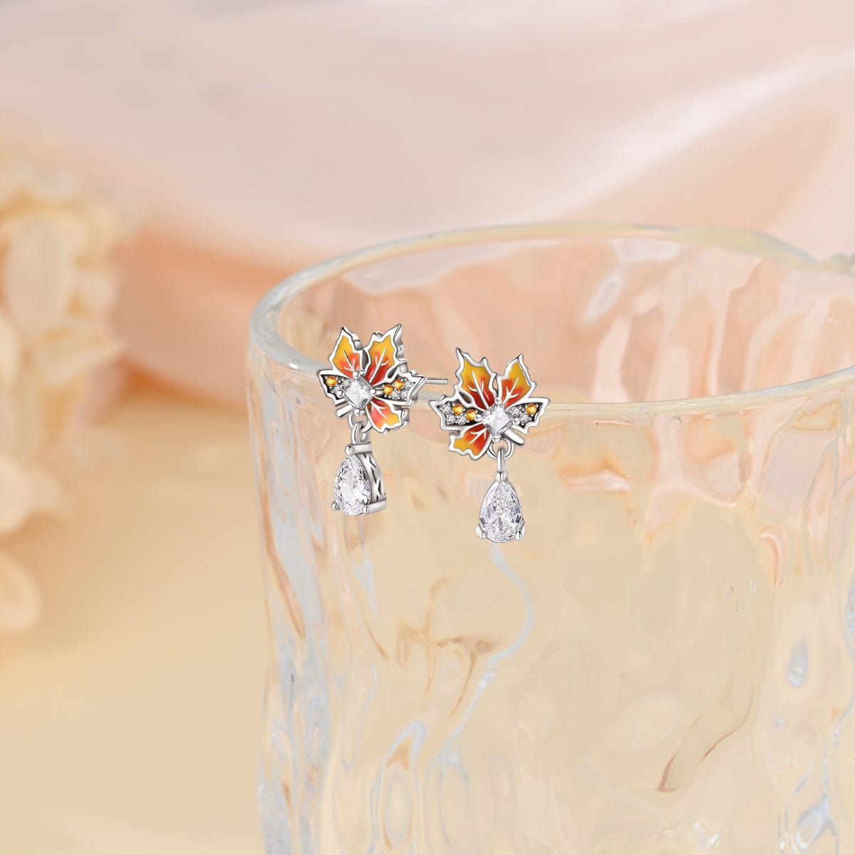 Pangama Jewelry Autumn Glow Maple Leaf Drop Earring