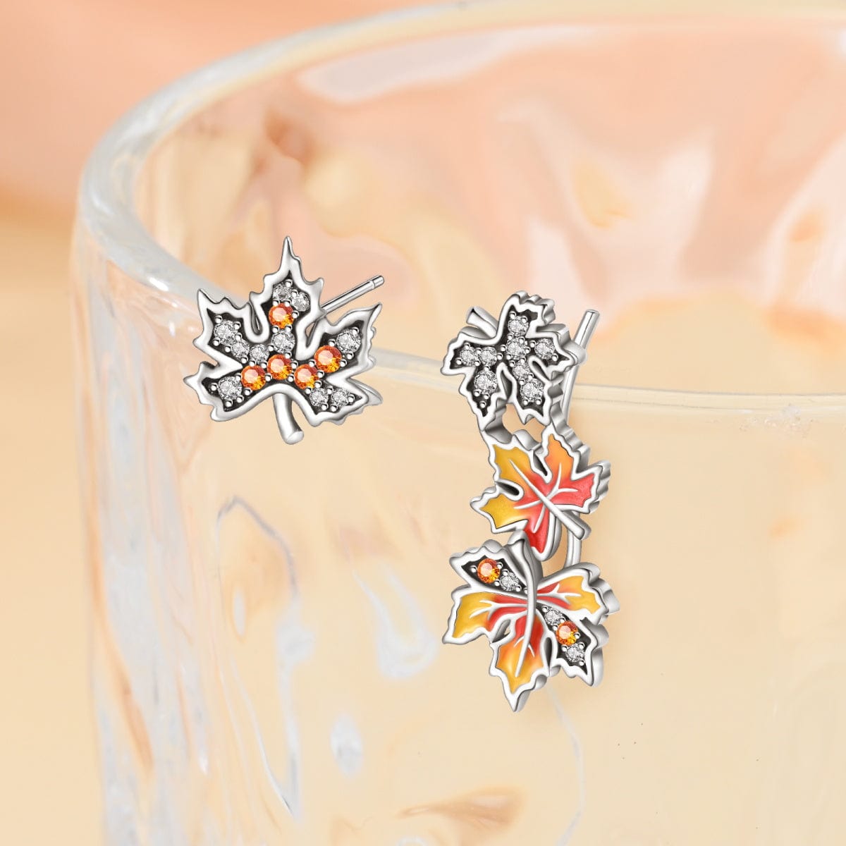 Pangama Jewelry Autumn Maple Cluster Stud Earrings