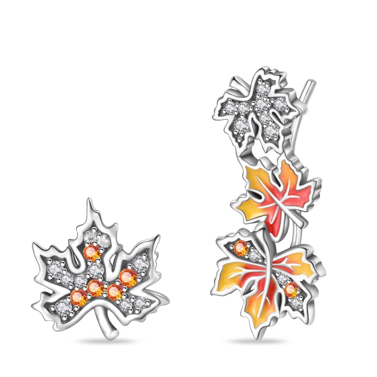 Pangama Jewelry Autumn Maple Cluster Stud Earrings