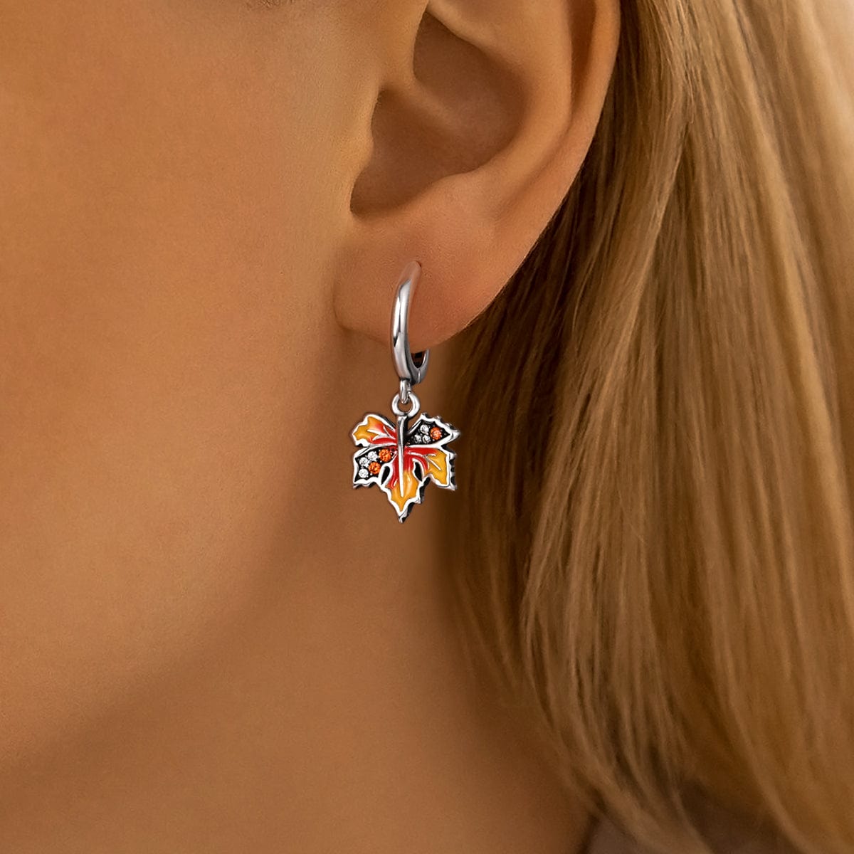 Pangama Jewelry Autumn Maple Leaf Drop Earrings