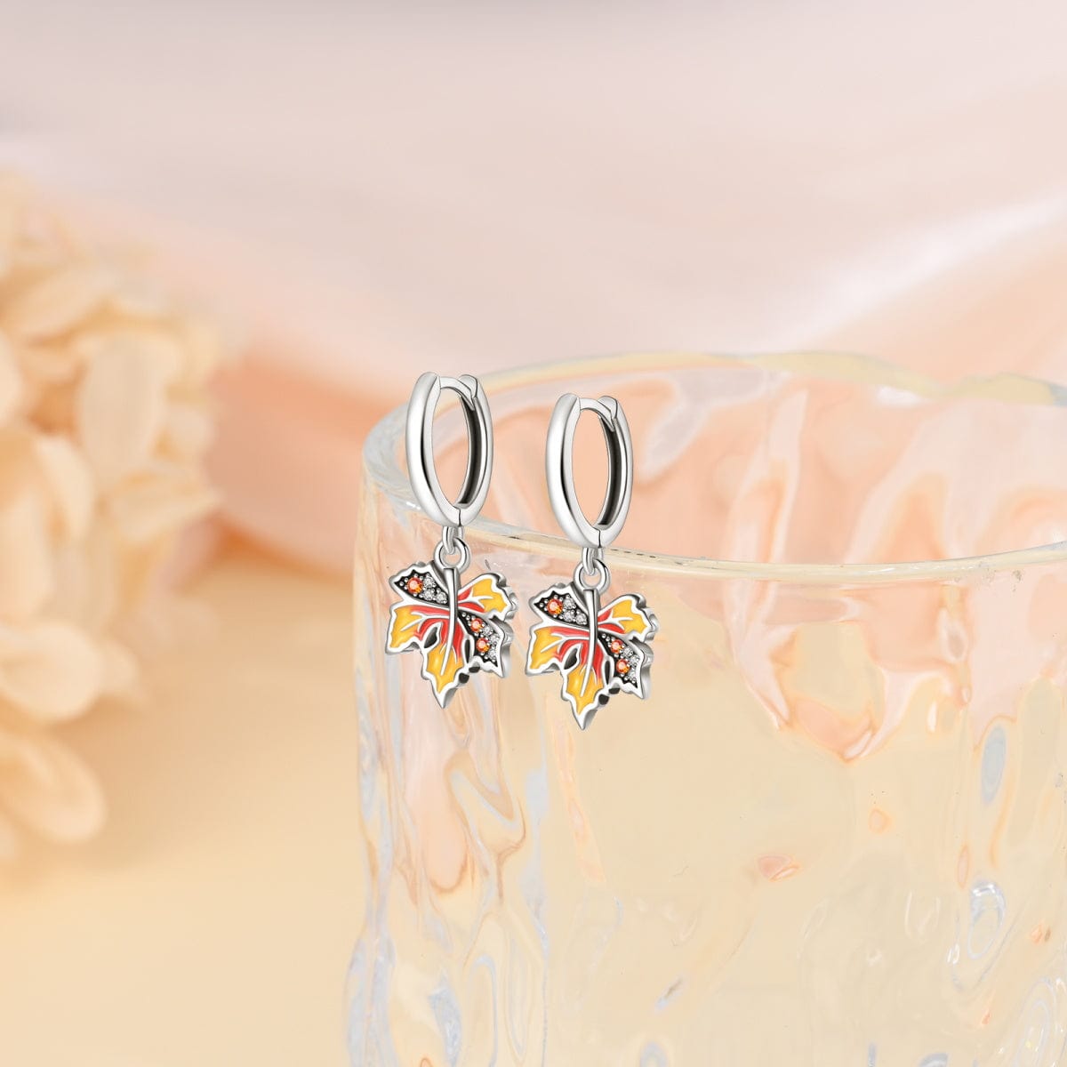 Pangama Jewelry Autumn Maple Leaf Drop Earrings