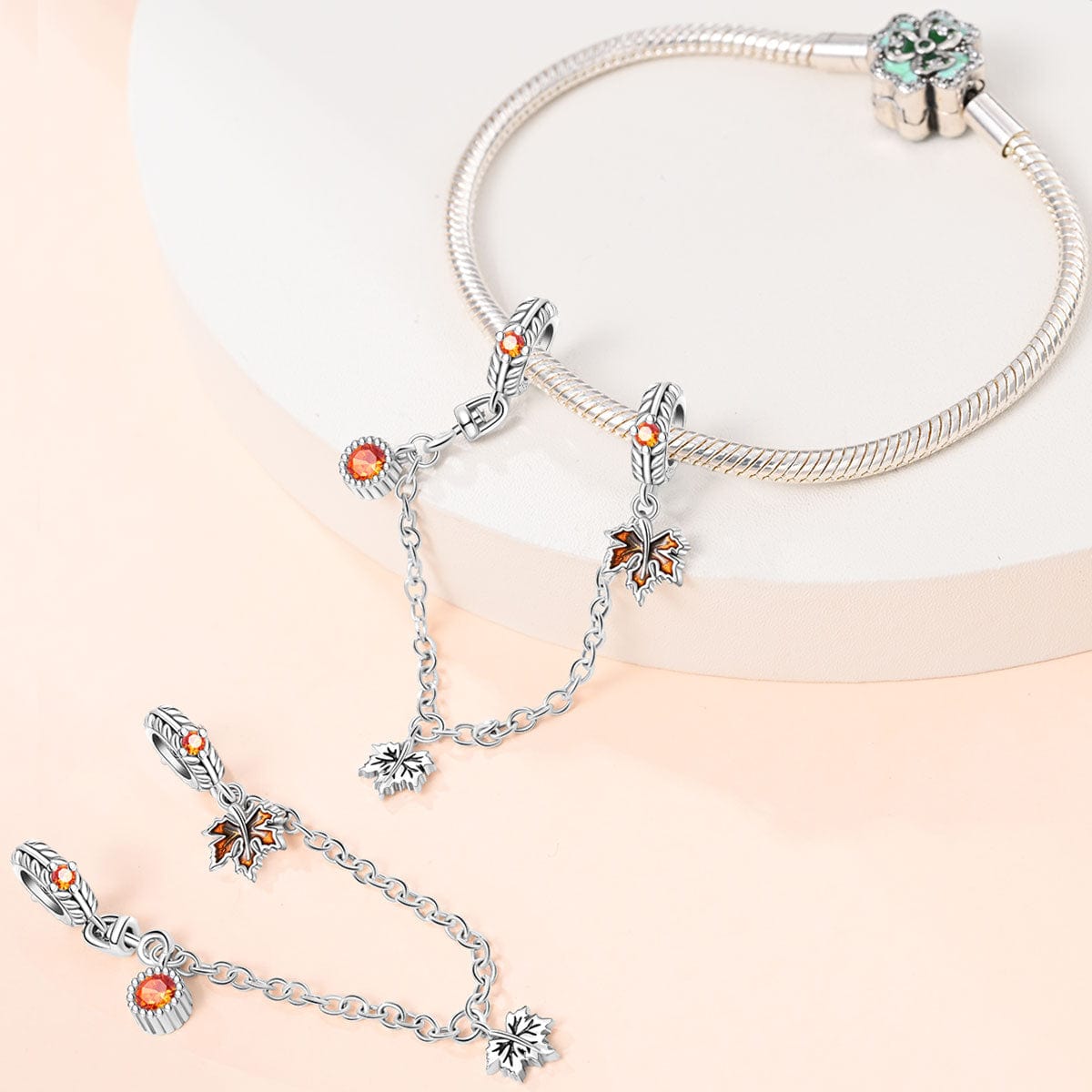 Pangama Jewelry Autumn Maple Leaf Safety Chain