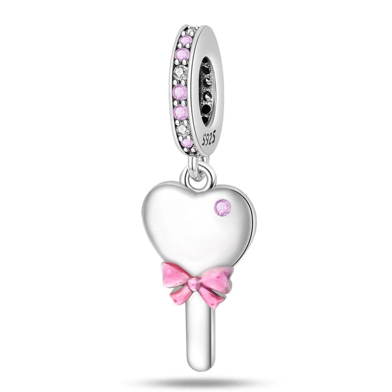 Pangama Jewelry Barbie Heart Key Dangle Charm