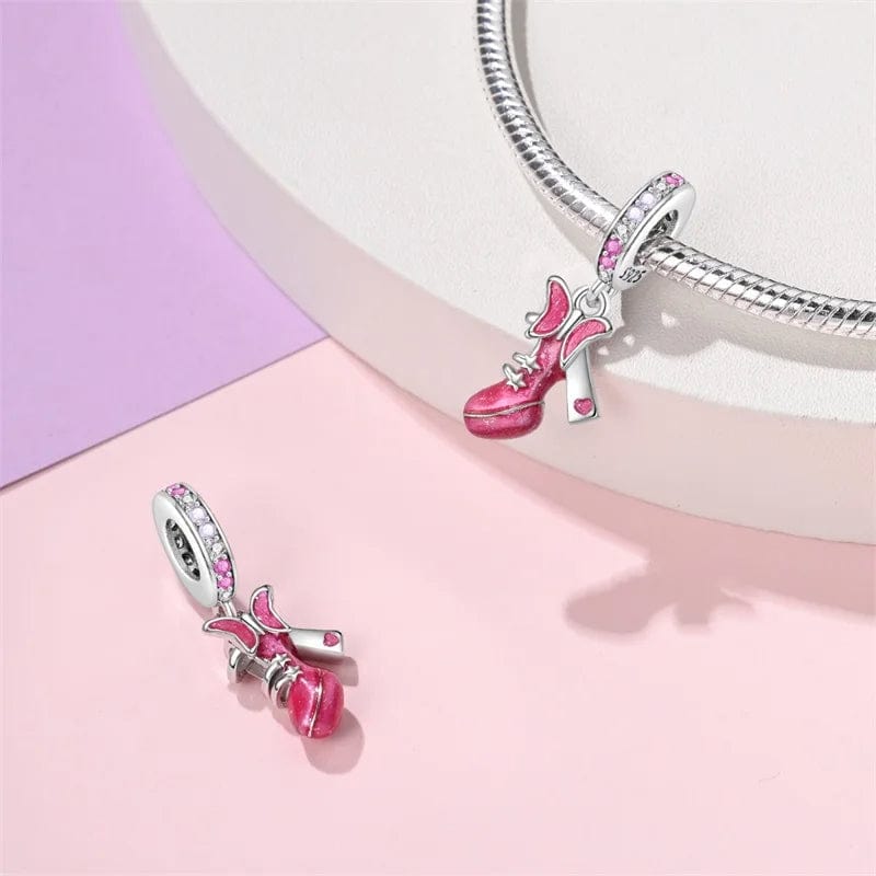 Pangama Jewelry Barbie High Heels and Butterfly Charm