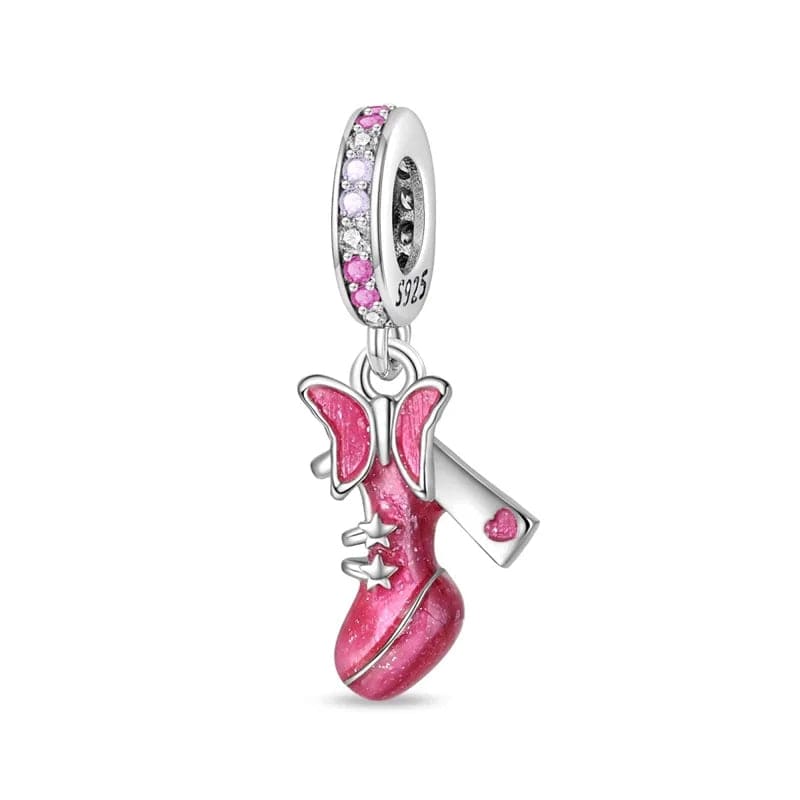 Pangama Jewelry Barbie High Heels and Butterfly Charm