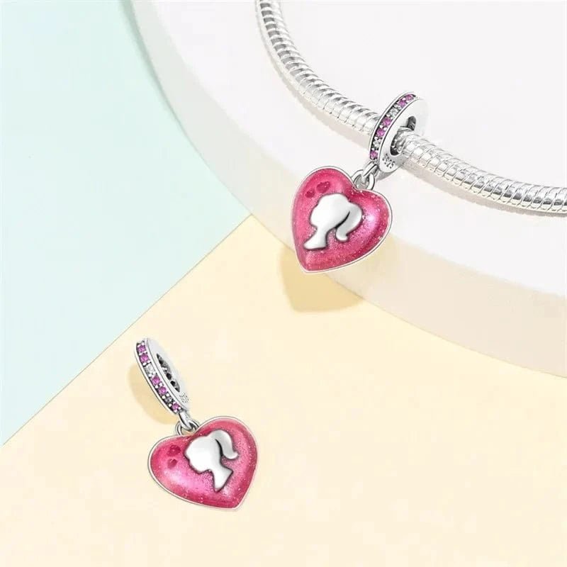 Pangama Jewelry Barbie Pink Heart Charm